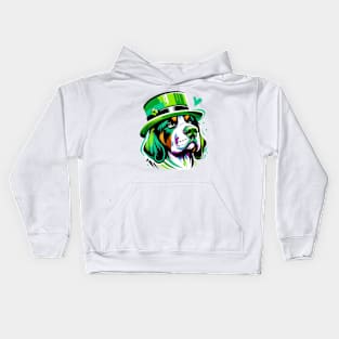 Braque du Bourbonnais in Saint Patrick's Day Celebration Kids Hoodie